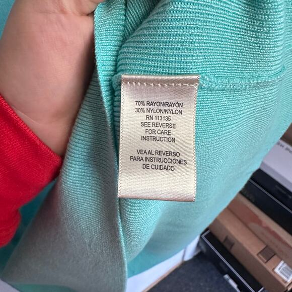 New Leo & Nicole mint ribbed tunic tank top plus size 2X - Picture 4 of 5